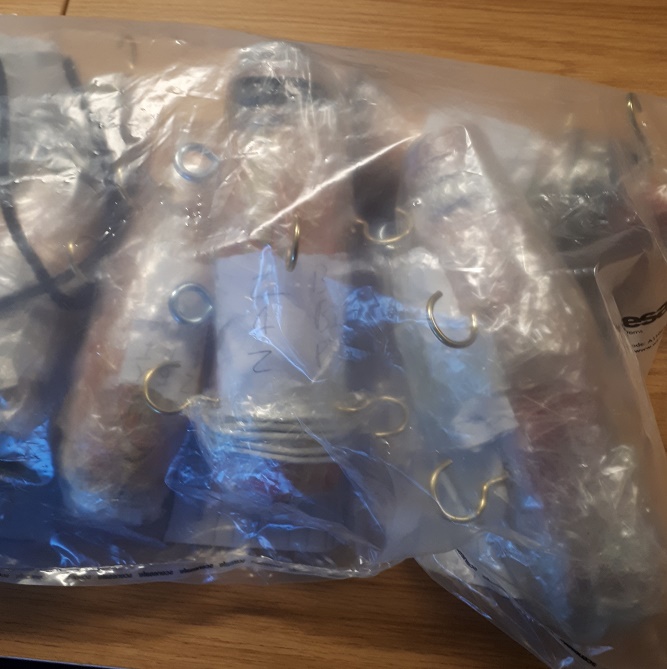 Some of the packages of drugs believed to be destined for throwing over a prison wall and recovered from a vehicle stopped by officers as part of this ongoing operation.